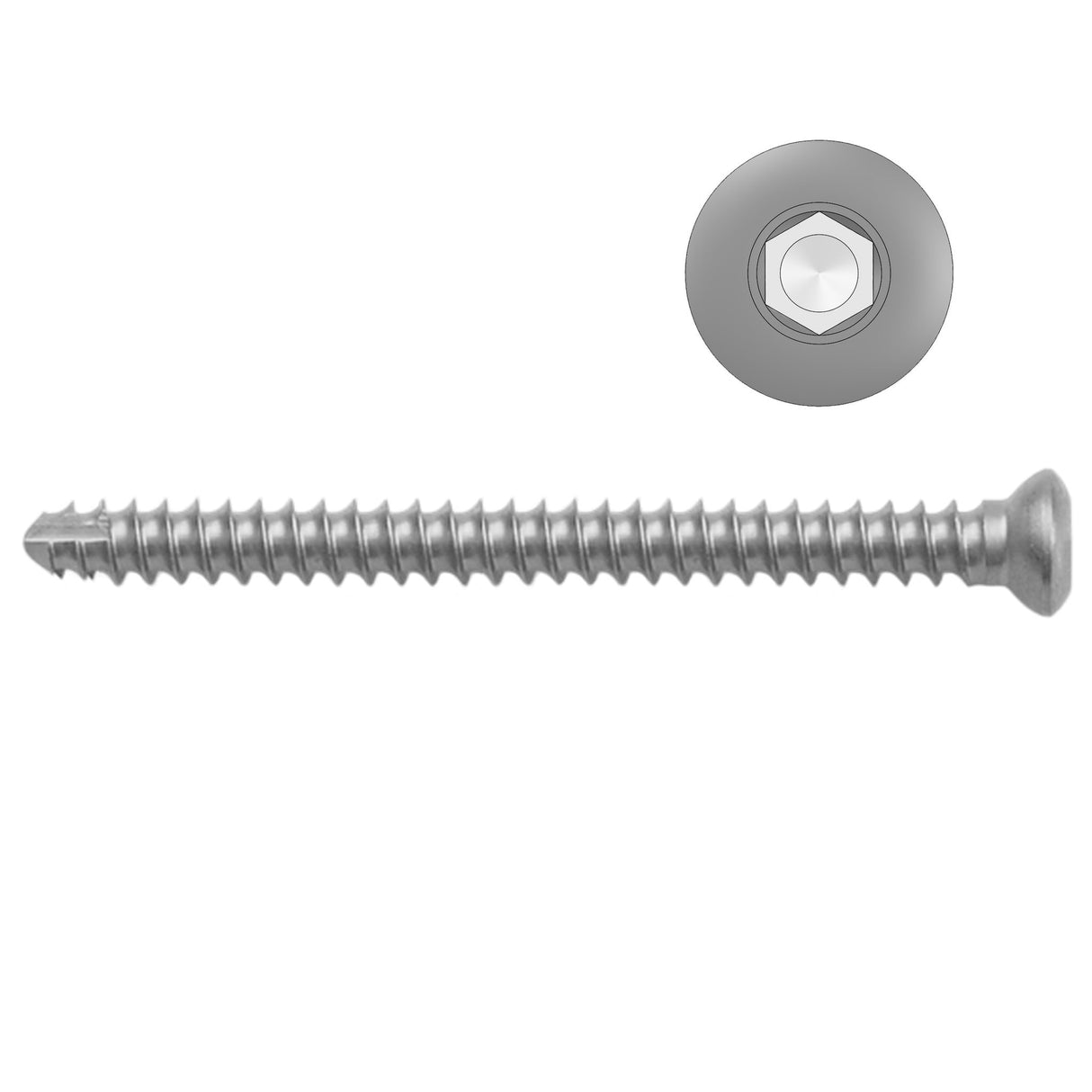 1.5mm Self-tapping Cortical Screws - Hexagonal Head - Stainless Steel (German Import) - Surgical SystemsCortical Screws