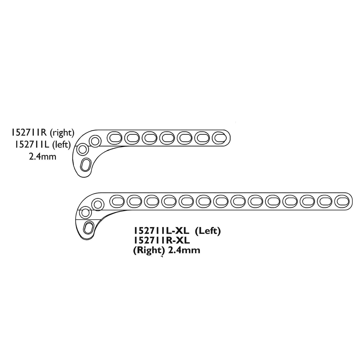 2.4mm Supracondylar Plates (UK Import) - Surgical SystemsSupracondylar Plates