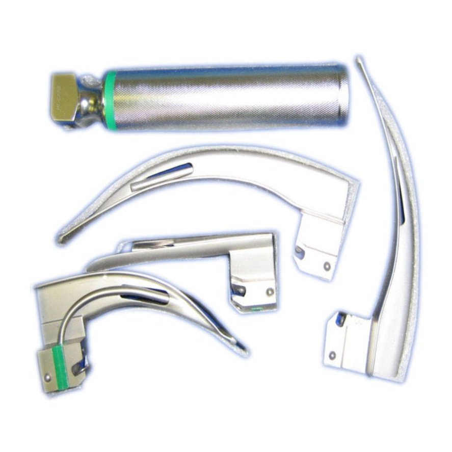 Laryngoscope Fibre Optic full set - 4 blades - Surgical SystemsLaryngoscopes