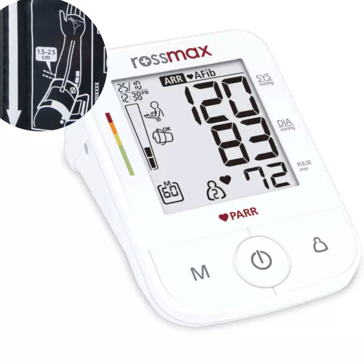 Rossmax Fully Automatic Upper Arm BP Meter X5 - Surgical SystemsBlood Pressure Monitors