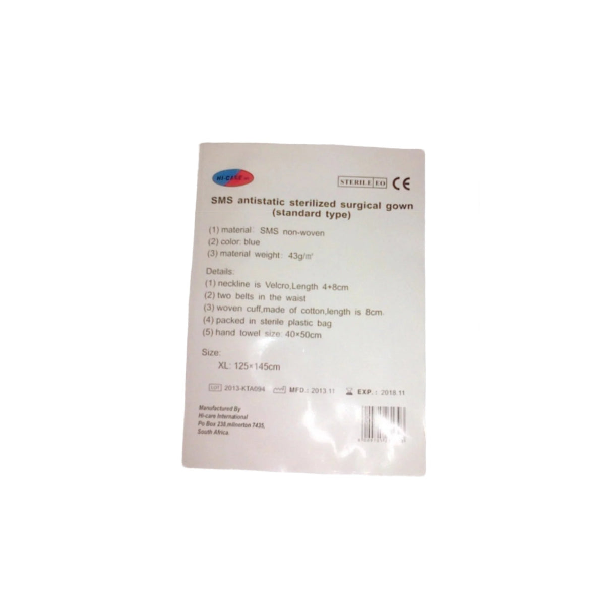 Sterile Non - woven Surgical Gowns - Velcro Neckline (MOQ 50) - Surgical SystemsDisposable Gowns