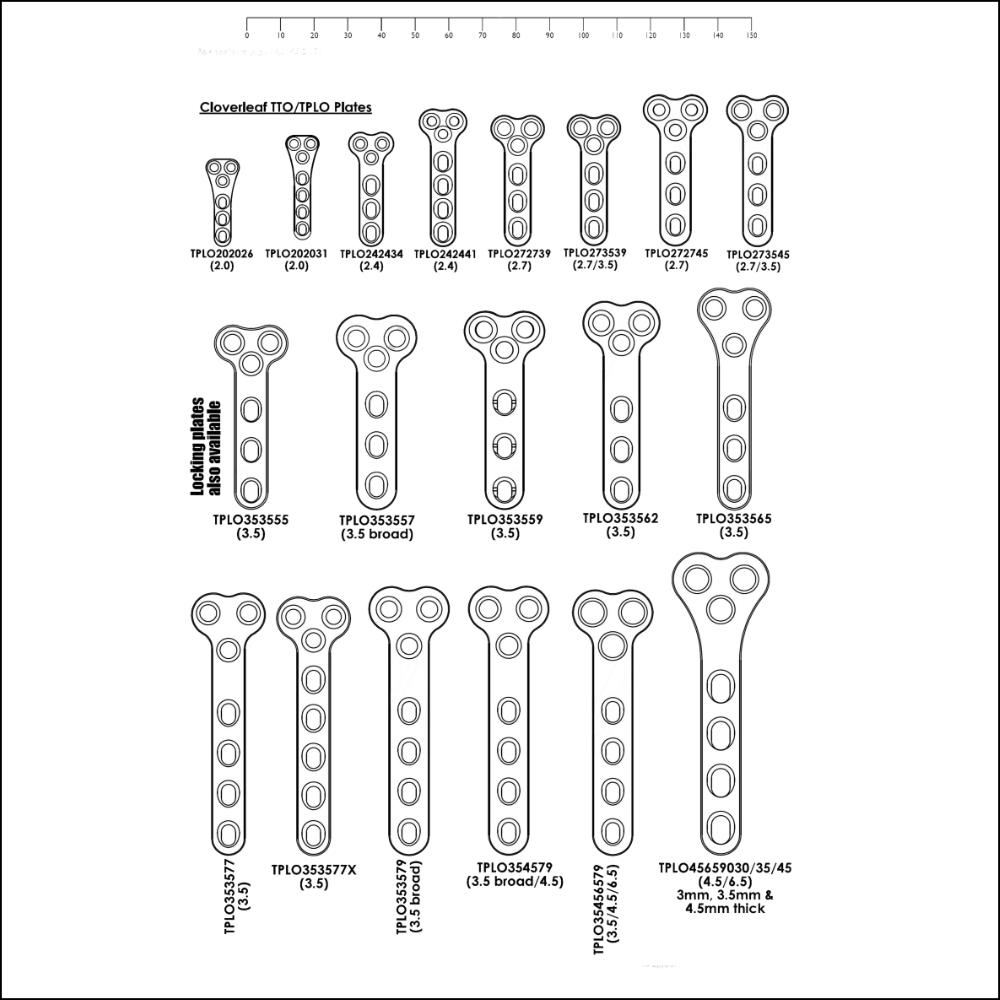 TPLO By Wedge Osteotomy Plates - Surgical SystemsTPLO Plates