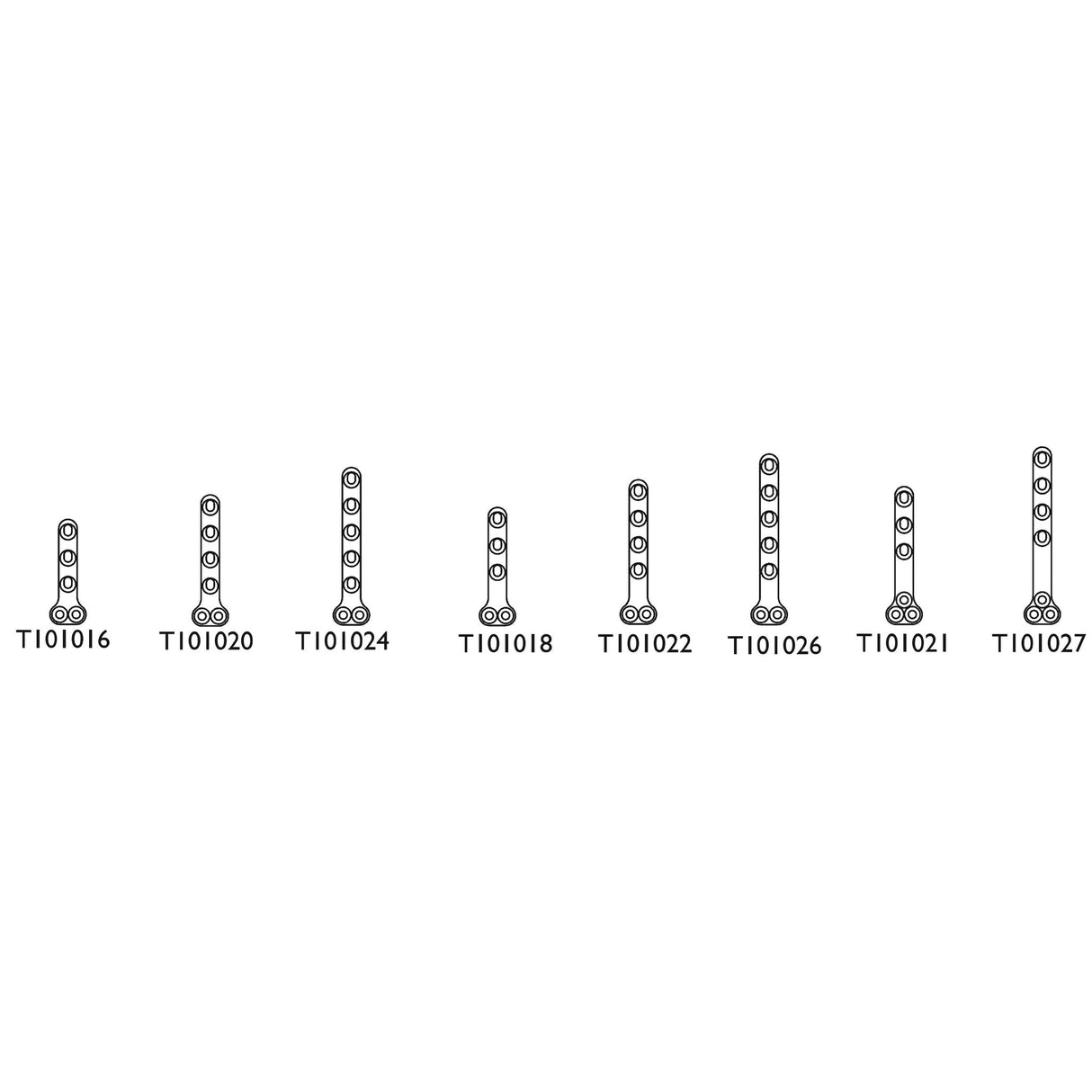 1.0mm T-Plates : Compression (UK Import) - Surgical SystemsT-Plates-VI