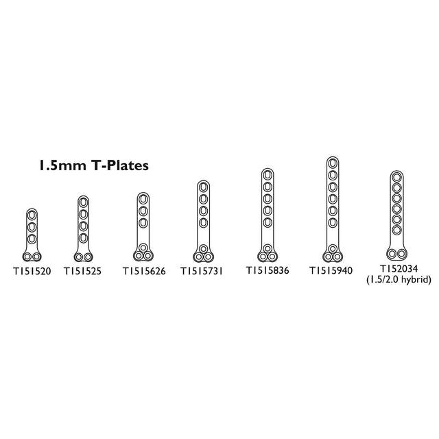 1.5mm T-Plates : Compression (UK Import) - Surgical Systems