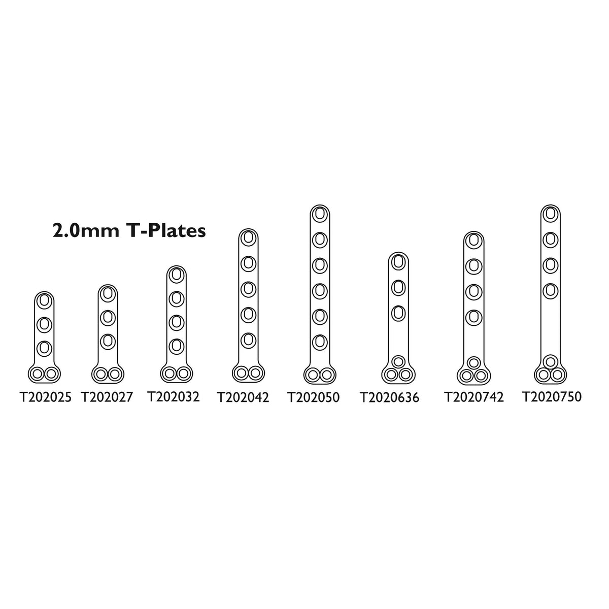2.0mm T-Plates : Compression (UK Import) – Surgical Systems