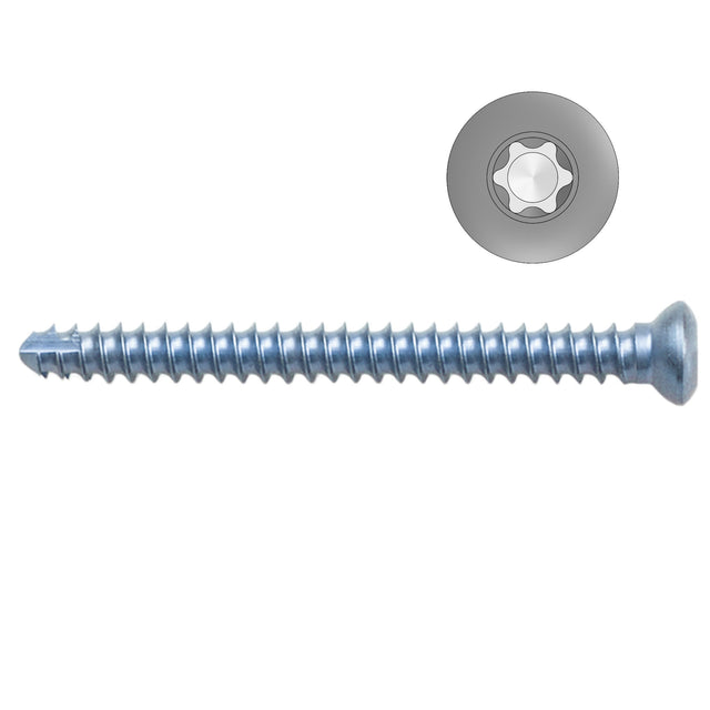 2.0mm Titanium Self-tapping Cortical Screws - Star Drive (German Import) - Surgical SystemsTitanium Screws