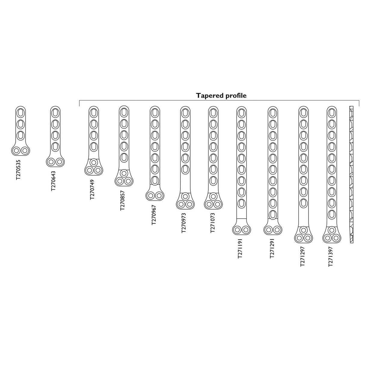 2.7mm T-Plates : Compression (UK Import) - Surgical Systems