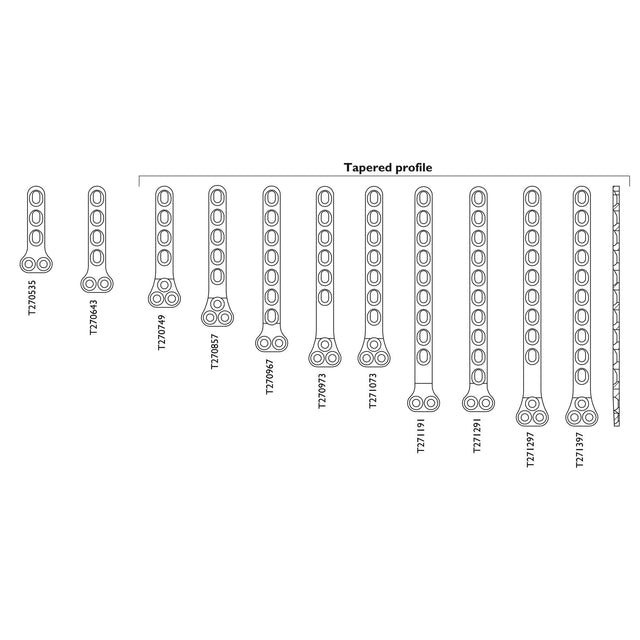 2.7mm T-Plates : Compression (UK Import) - Surgical Systems