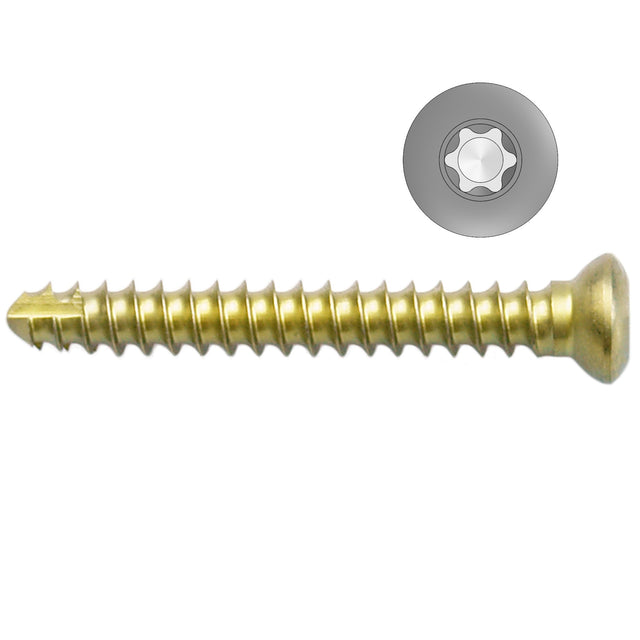 3.5mm Titanium Self-tapping Cortical Screws - Star Drive (German Import) - Surgical SystemsTitanium Screws