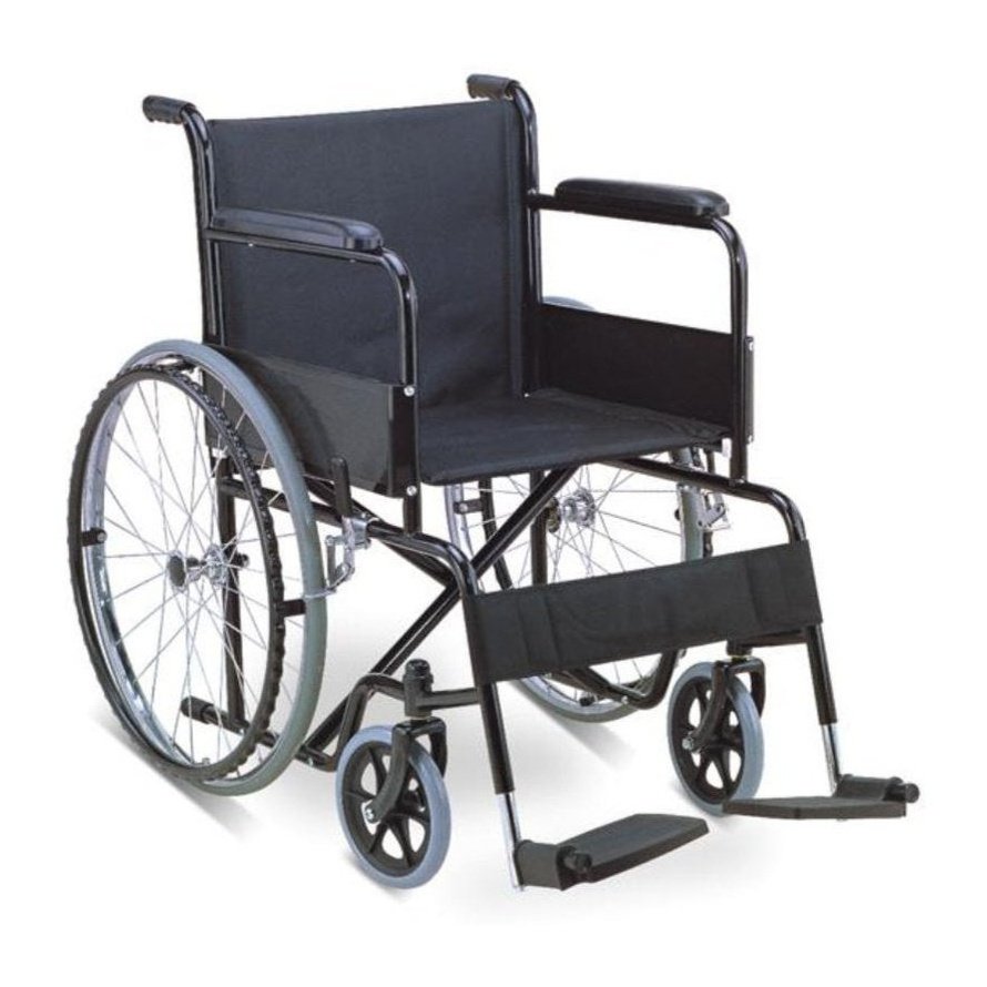Wheelchair - Steel - Basic Model - Fixed Arm & Foot Rest