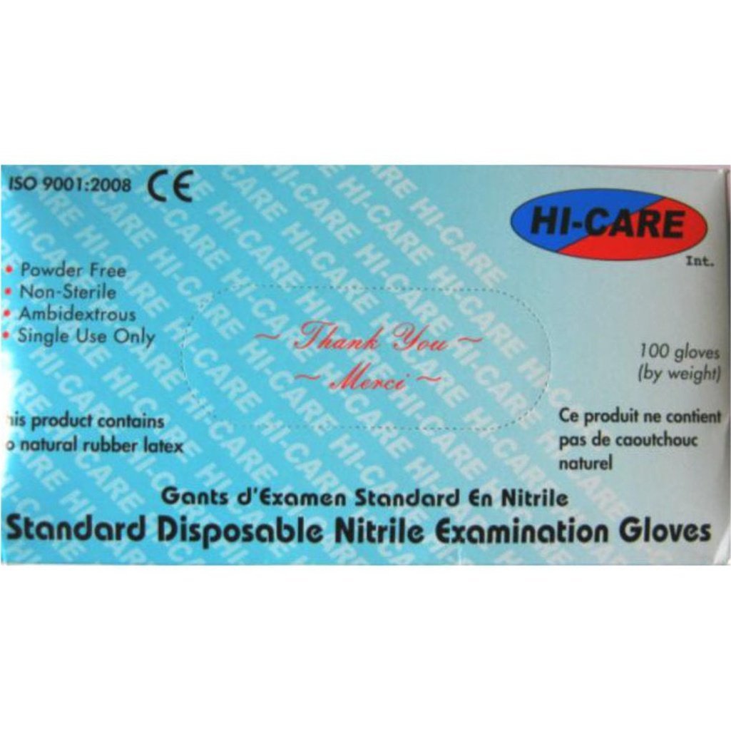 EXAMINATION GLOVES - NITRILE - POWDER FREE - BOX 100 - 5g weight - Surgical SystemsExamination Gloves