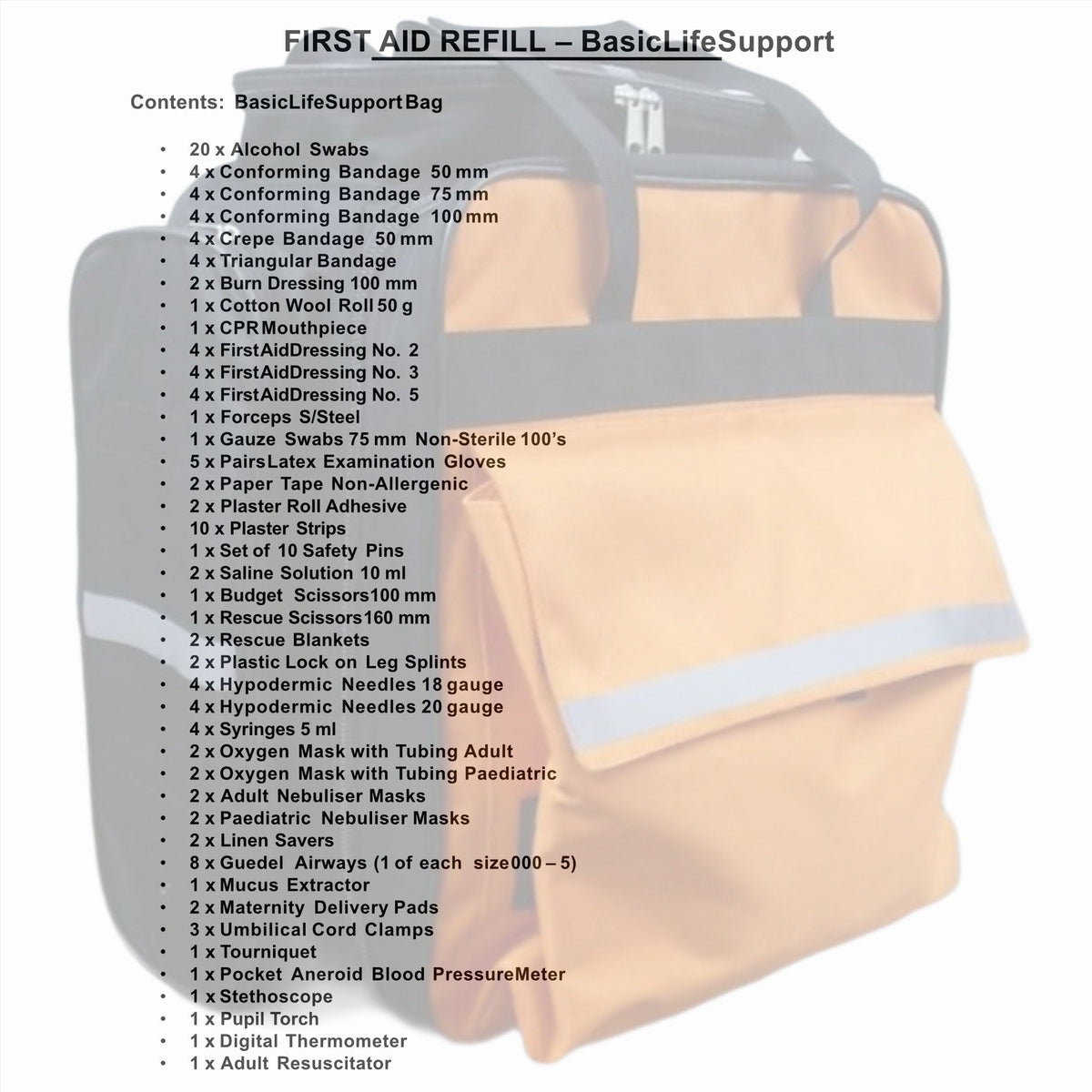 Paramedic Basic Life Support Bag (BLS) - Refill – Surgical Systems