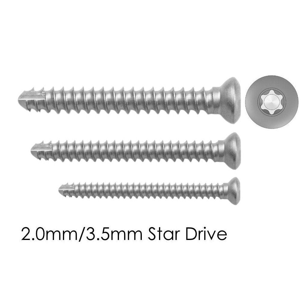 Cortical Self-tapping Stainless Steel Screws - Star Drive