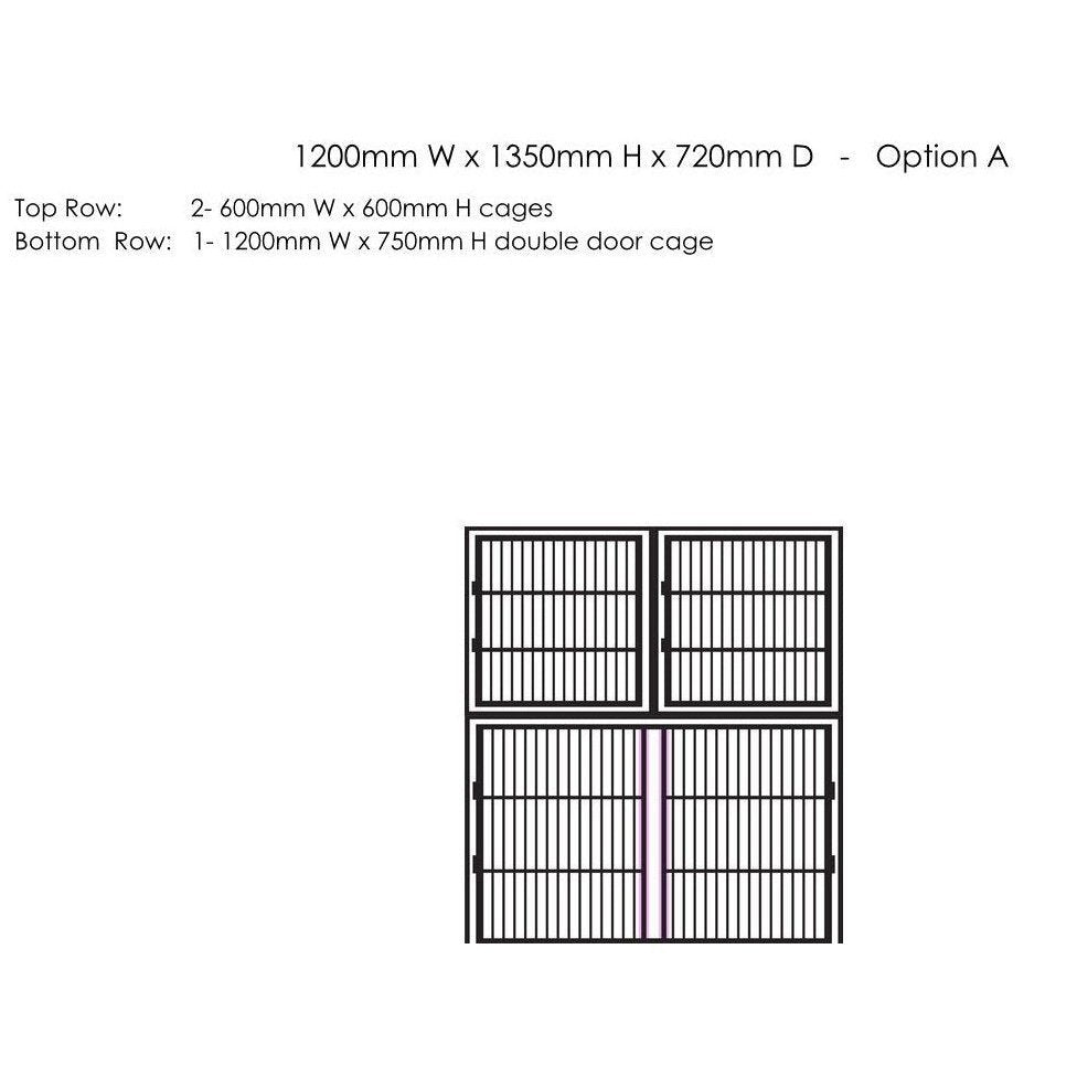 1200mm Cage Assembly, Stainless Steel - Option A