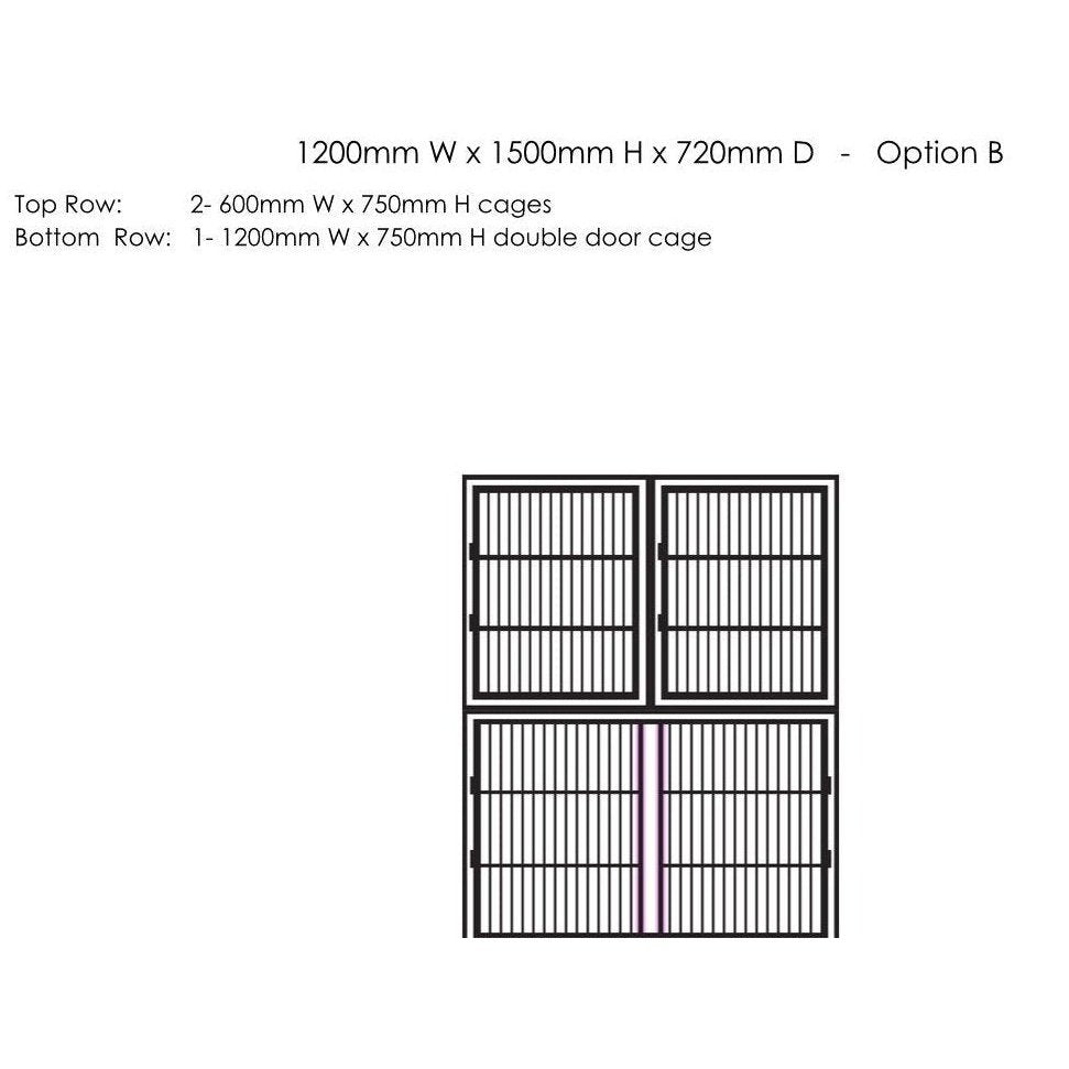 1200mm Cage Assembly, Stainless Steel - Option B