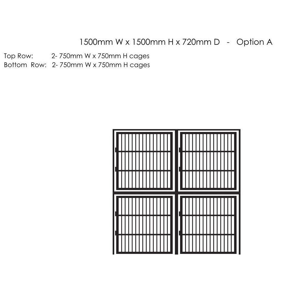1500mm Cage Assembly, Stainless Steel - Option A