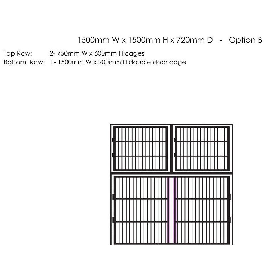 1500mm Cage Assembly, Stainless Steel - Option B