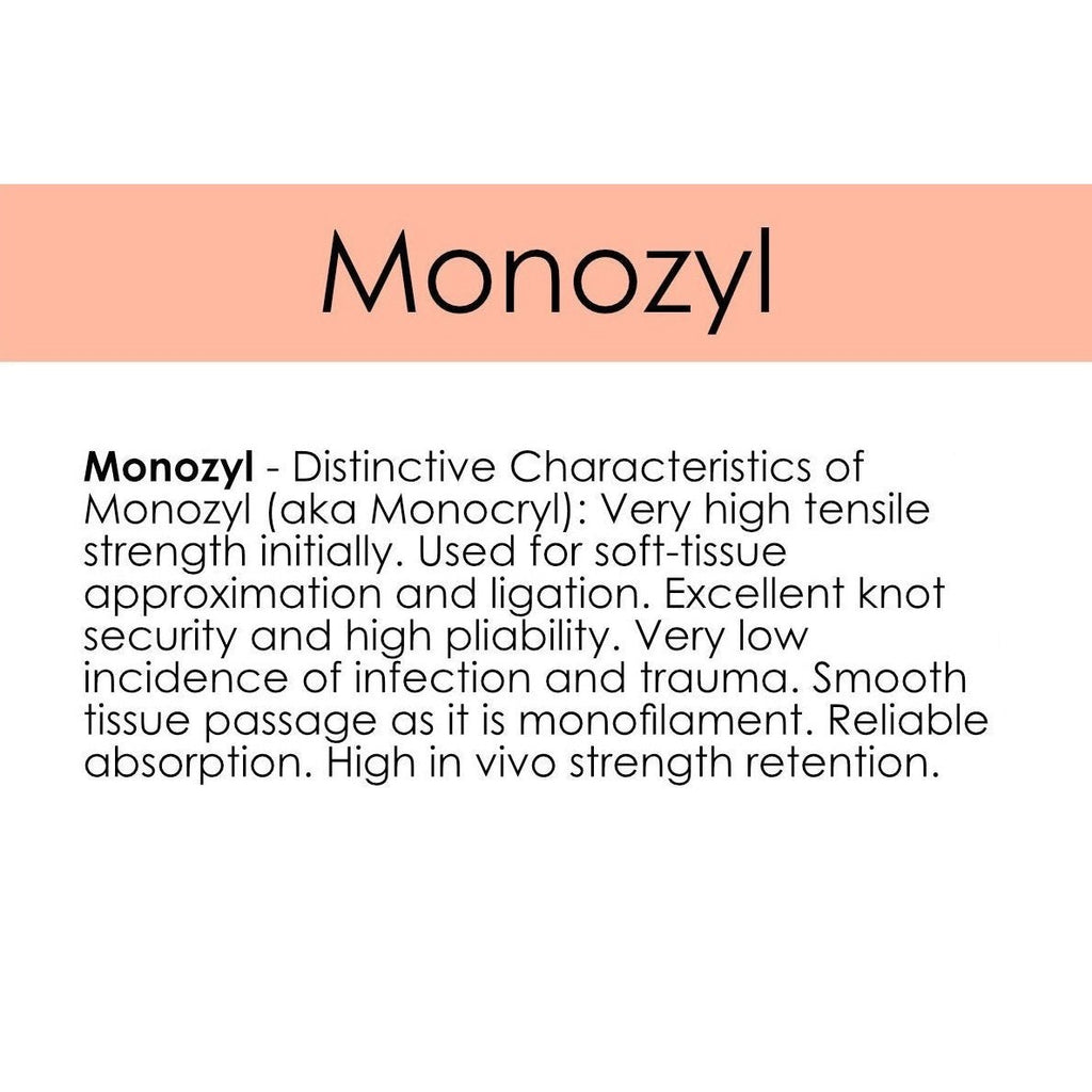 Monozyl Sutures Box of 12