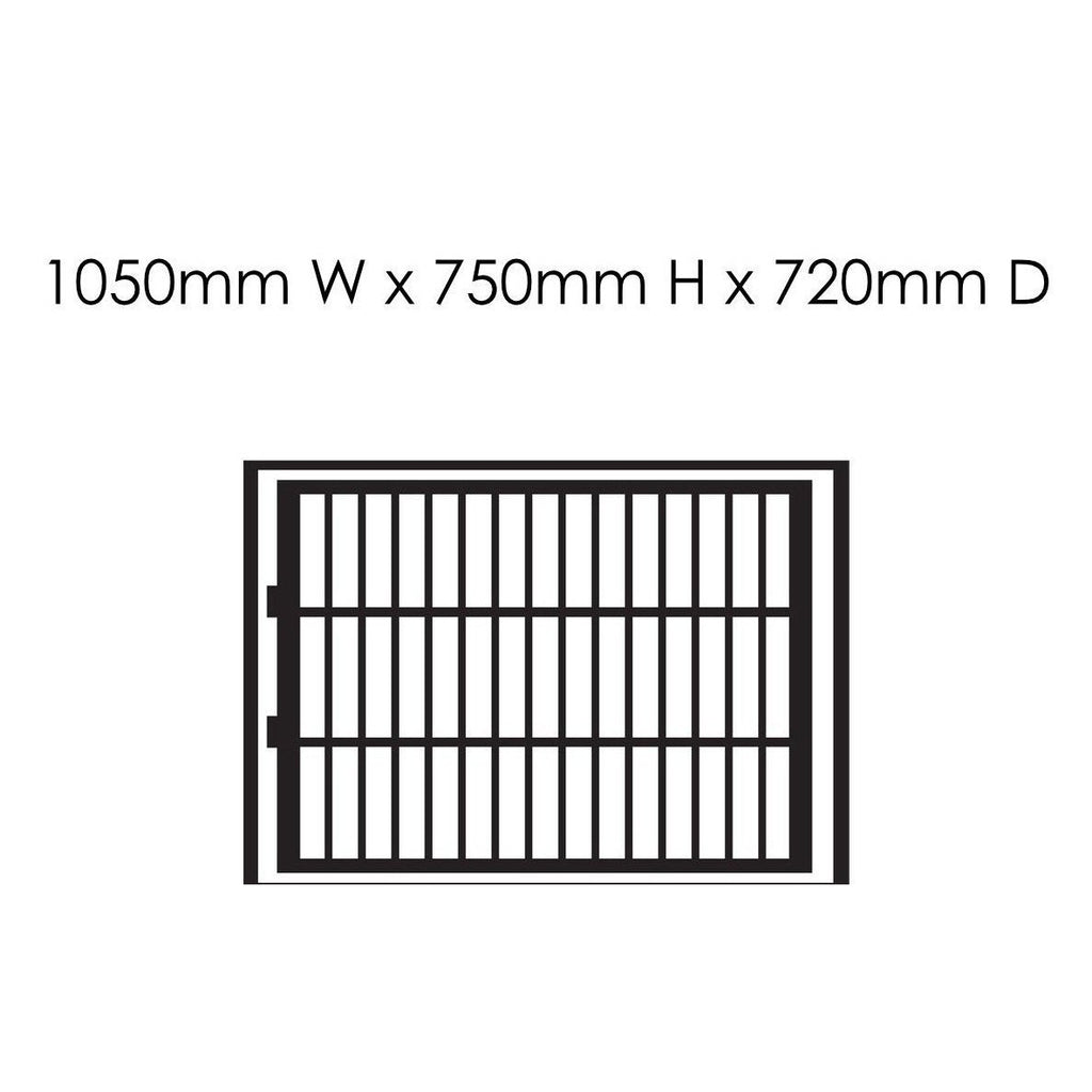 Single Door Stainless Steel Cage: 1050mm W x 750mm H