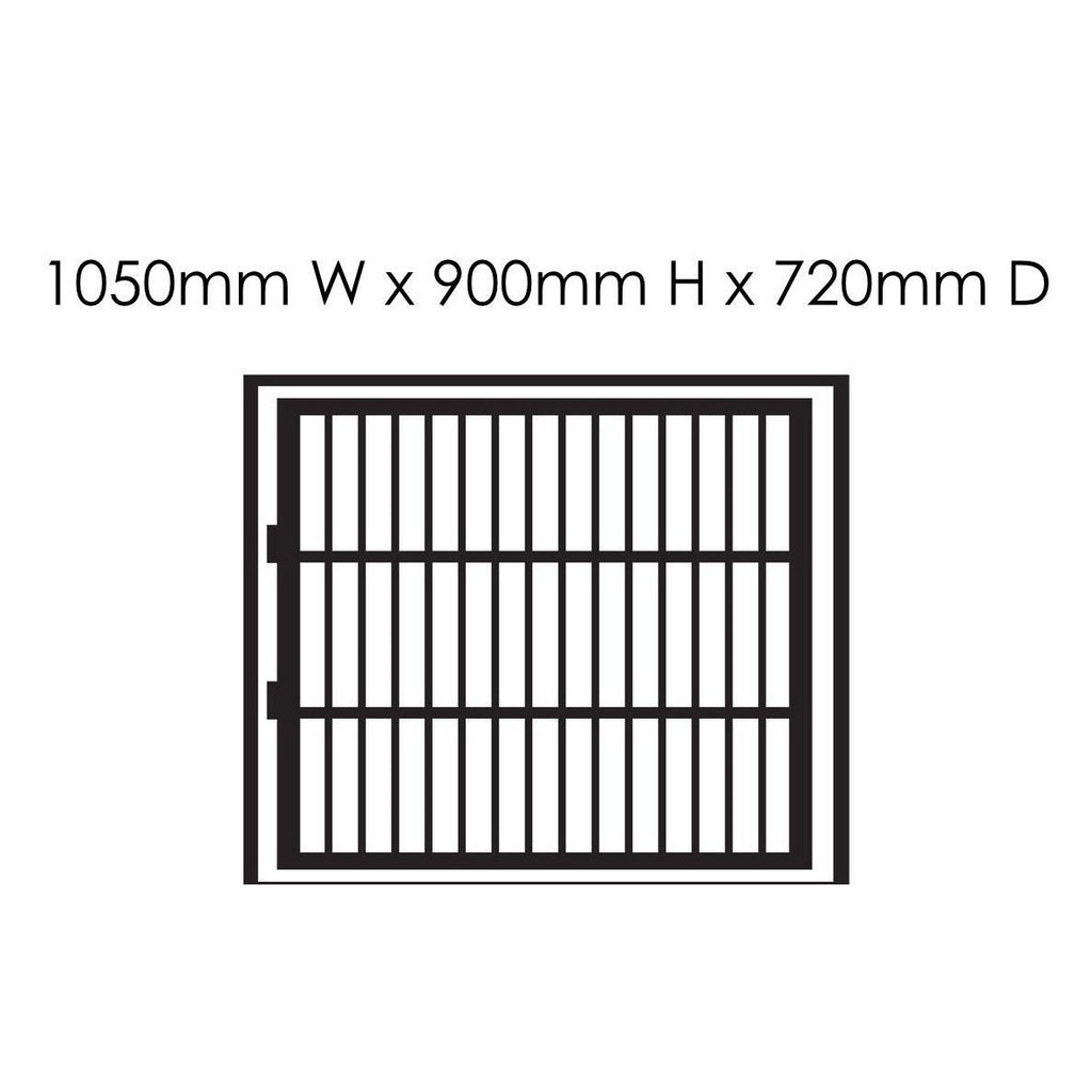 Single Door Stainless Steel Cage: 1050mm W x 900mm H